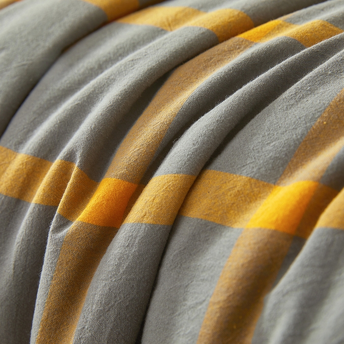 91家纺网 家纺一手货源 找家纺 锦尚坊被芯馆 2026新款100%纯棉色织绣边100%棉花夏被全棉夏凉被空调春秋被买家秀+V 格调--黄