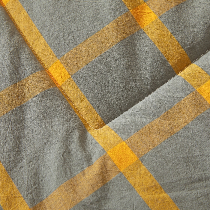 91家纺网 家纺一手货源 找家纺 锦尚坊被芯馆 2026新款100%纯棉色织绣边100%棉花夏被全棉夏凉被空调春秋被买家秀+V 格调--黄