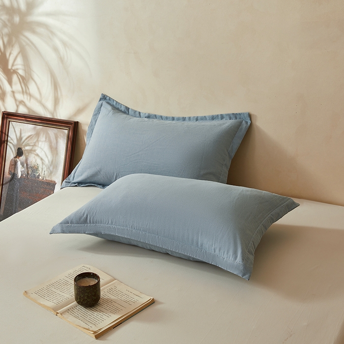 91家纺网 家纺一手货源 找家纺 锦尚坊被芯馆 2026新款100%纯棉色织绣边100%棉花夏被全棉夏凉被空调春秋被买家秀+V 纯色--湖蓝