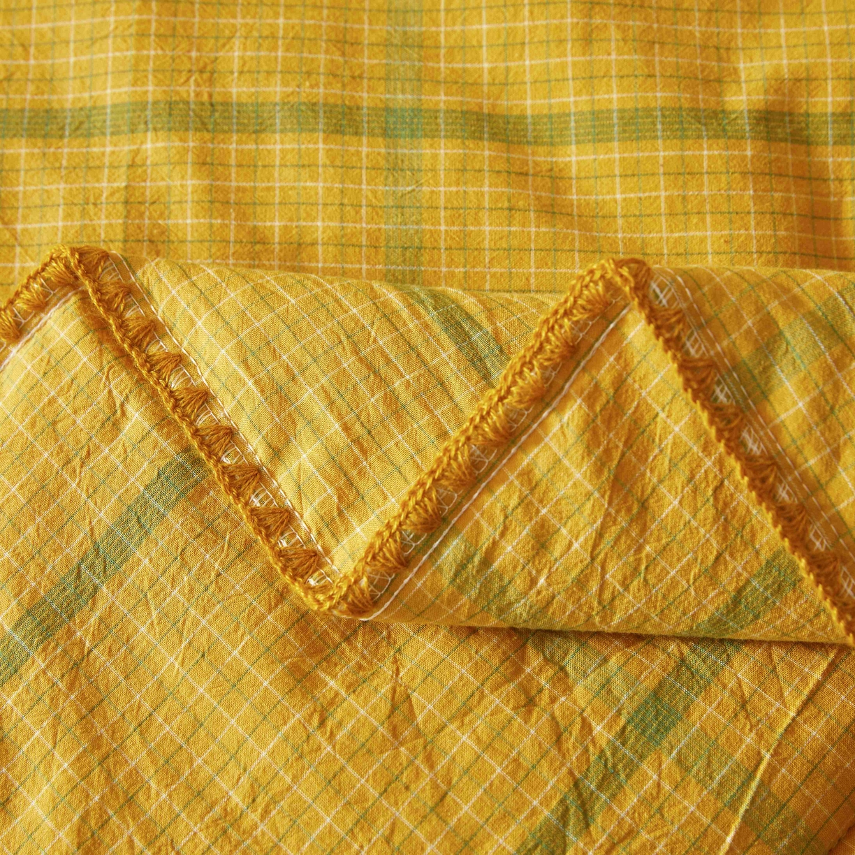 91家纺网 家纺一手货源 找家纺 锦尚坊被芯馆 2026新款100%纯棉色织绣边100%棉花夏被全棉夏凉被空调春秋被买家秀+V 品味--炫黄