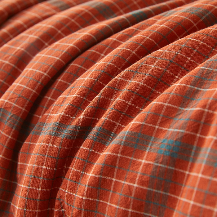 91家纺网 家纺一手货源 找家纺 锦尚坊被芯馆 2026新款100%纯棉色织绣边100%棉花夏被全棉夏凉被空调春秋被买家秀+V 品味--橘色