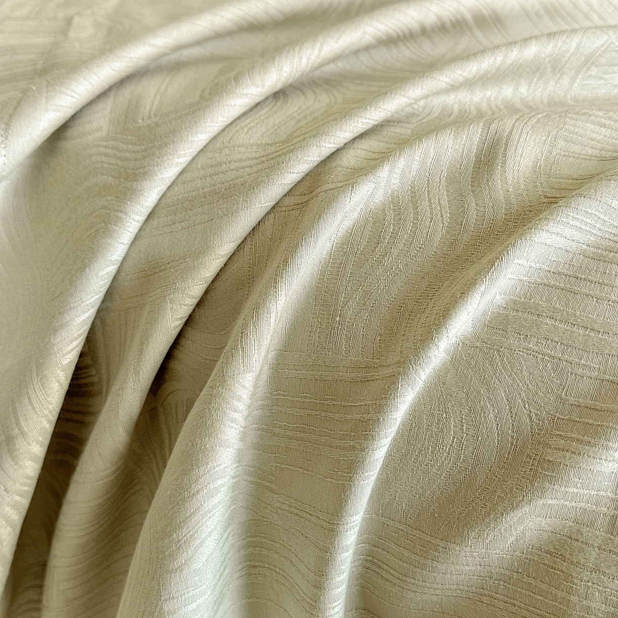 91家纺网 家纺一手货源 找家纺 泽西家纺+V17798841158发大图 2026新品60长绒棉提花立体浮雕全棉纯棉四件套-云涧奢影系列 幻纤影-浅茶