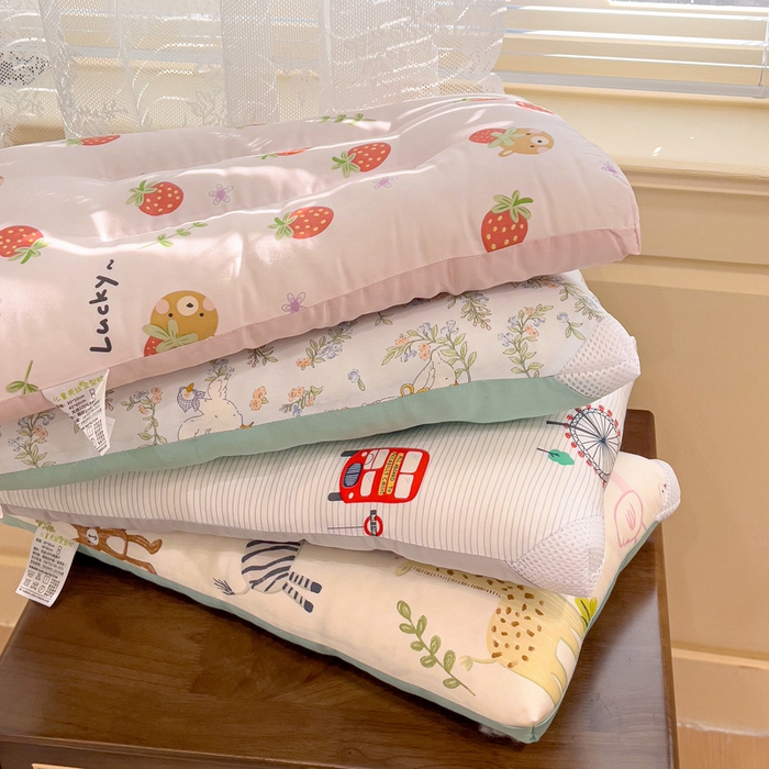 91家纺网 家纺一手货源 找家纺 （总）十九色 2026新款50莱赛尔卡通印花儿童夏被同款枕头枕芯