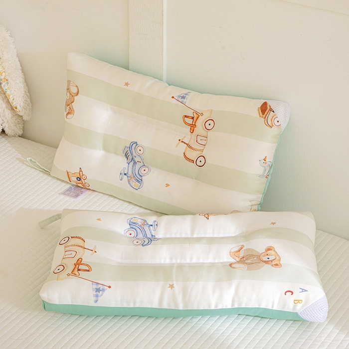 十九色 2026新款50莱赛尔卡通印花儿童夏被同款枕头枕芯 春日玩伴