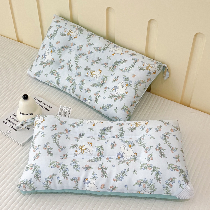 十九色 2026新款50莱赛尔卡通印花儿童夏被同款枕头枕芯 大白鹅