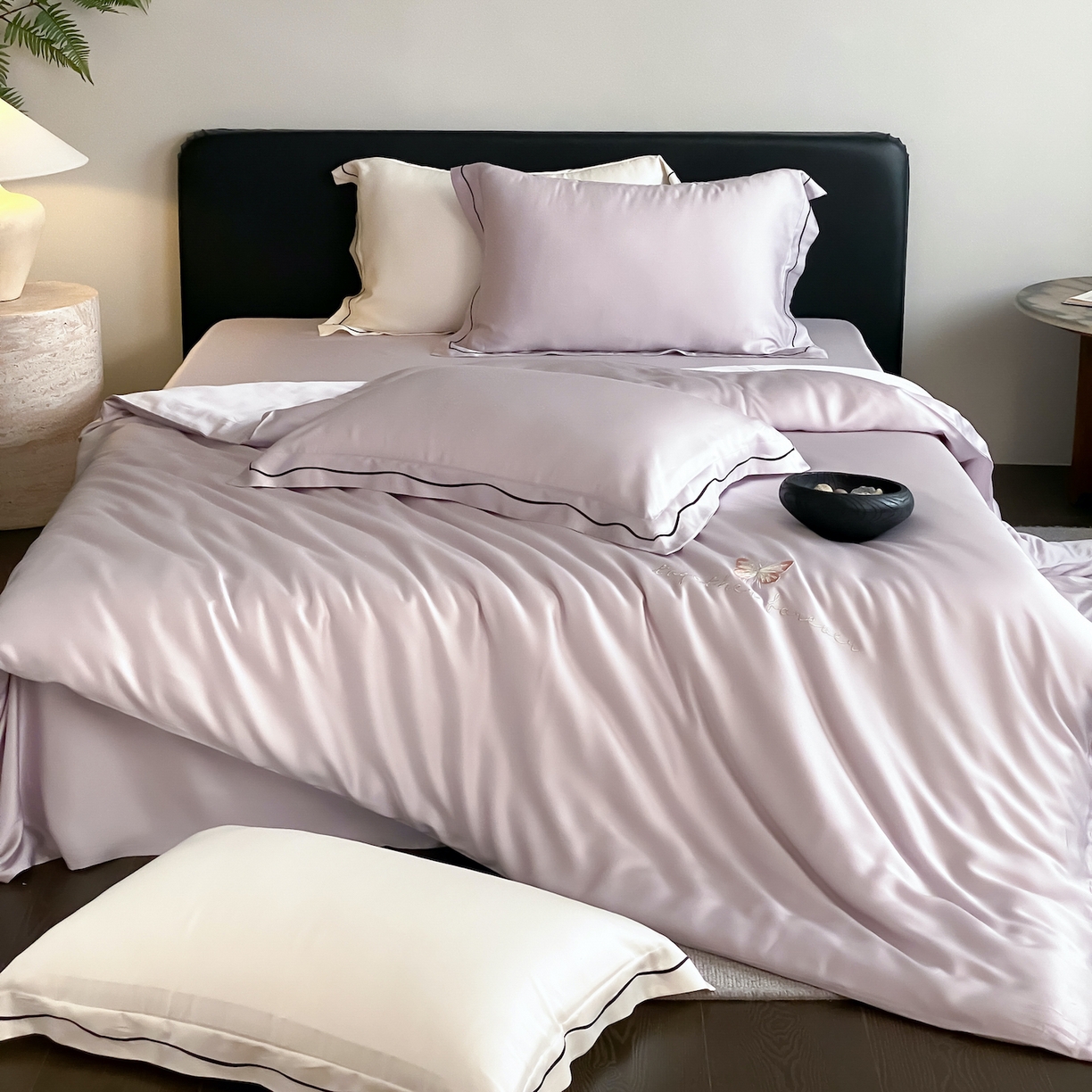 91家纺网 家纺一手货源 找家纺 FORTWO家纺原创设计（FOR TWO家纺） 2026新款兰精天丝绣被套单被套被套单件 秘境-紫