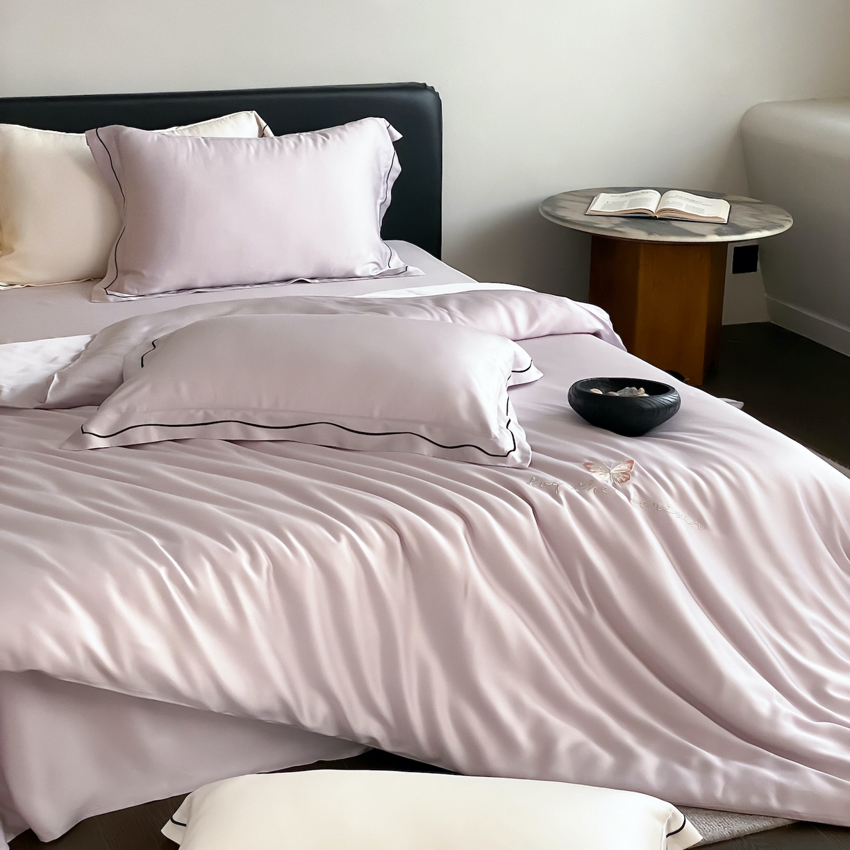 91家纺网 家纺一手货源 找家纺 FORTWO家纺原创设计（FOR TWO家纺） 2026新款兰精天丝绣被套单被套被套单件 秘境-紫