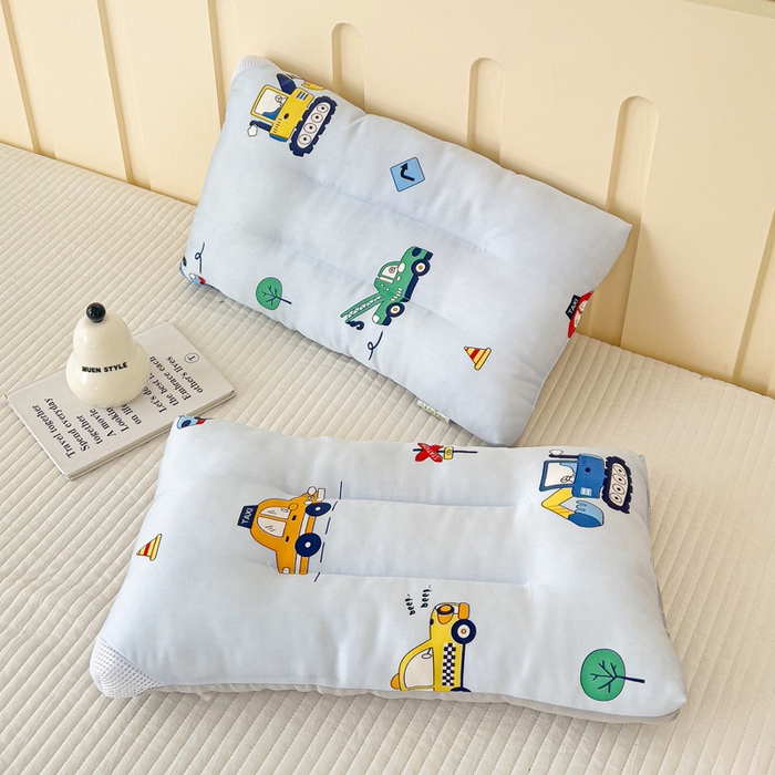 十九色 2026新款50莱赛尔卡通印花儿童夏被同款枕头枕芯 汽车家族