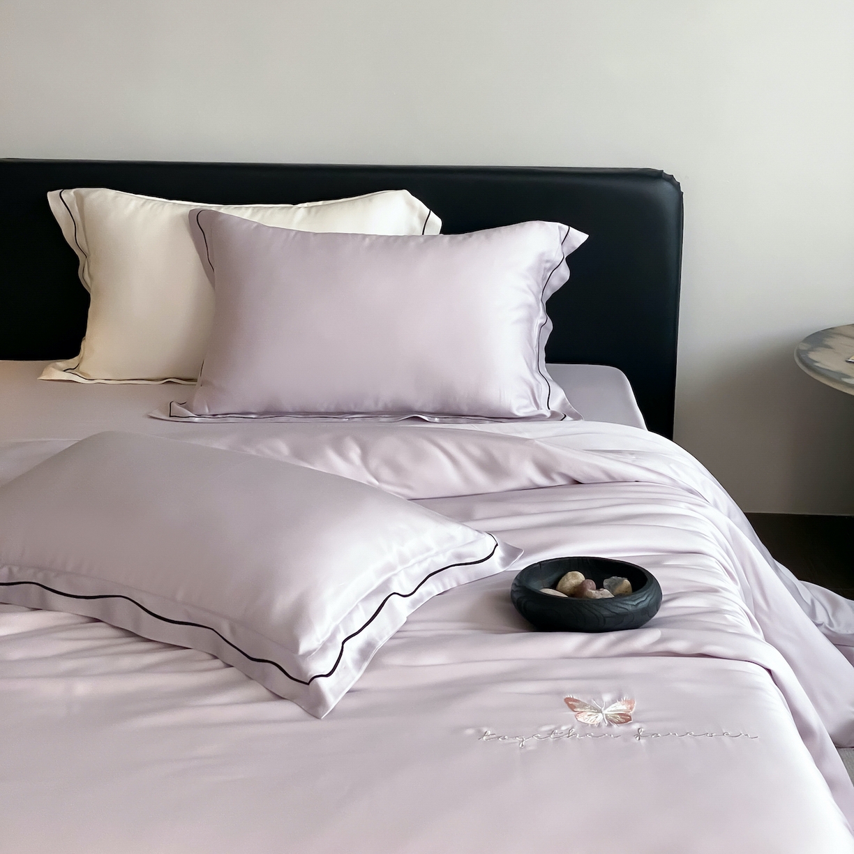 FORTWO家纺原创设计（FOR TWO家纺） 2026新款兰精天丝绣枕套单枕套枕套单件 秘境-紫