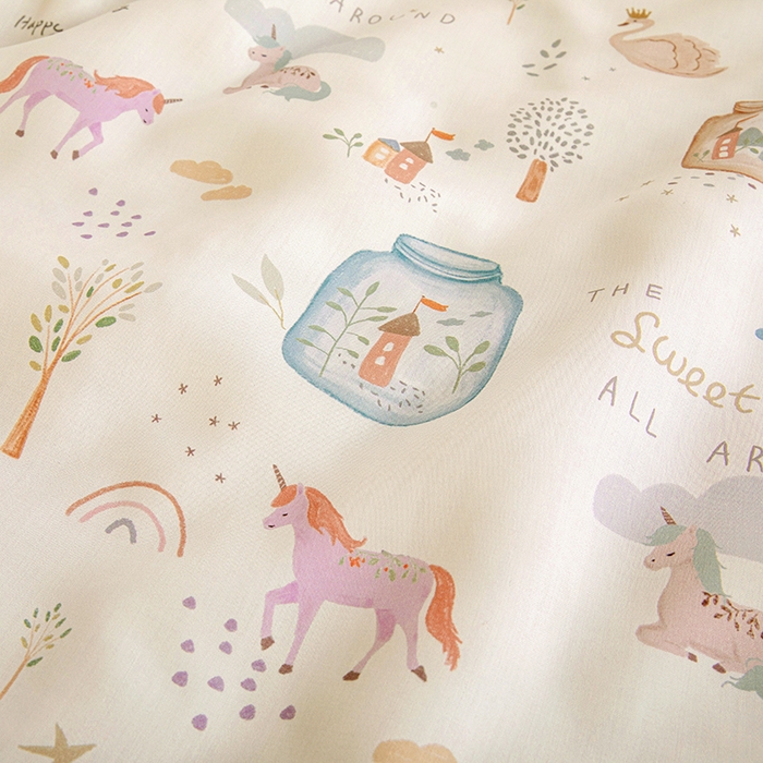 91家纺网 家纺一手货源 找家纺 十九色 2026新款50莱赛尔卡通印花儿童夏被同款枕头枕芯 许愿瓶