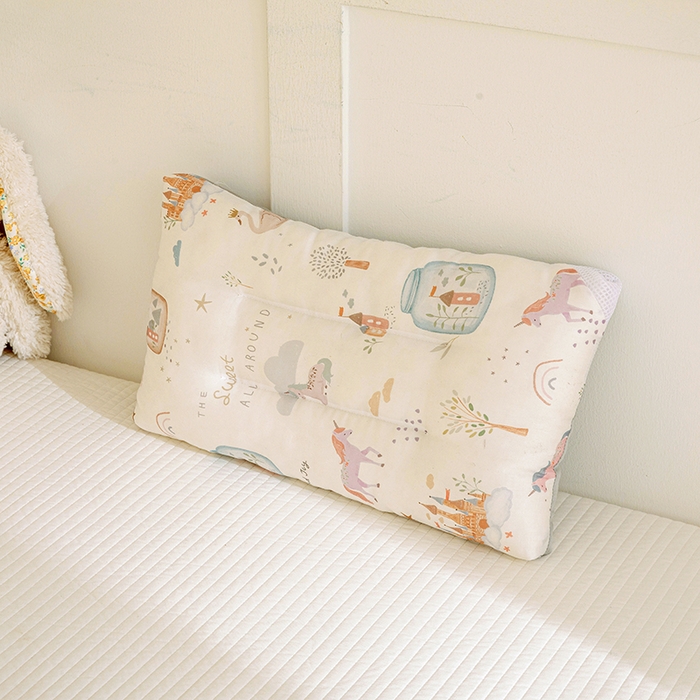 91家纺网 家纺一手货源 找家纺 十九色 2026新款50莱赛尔卡通印花儿童夏被同款枕头枕芯 许愿瓶