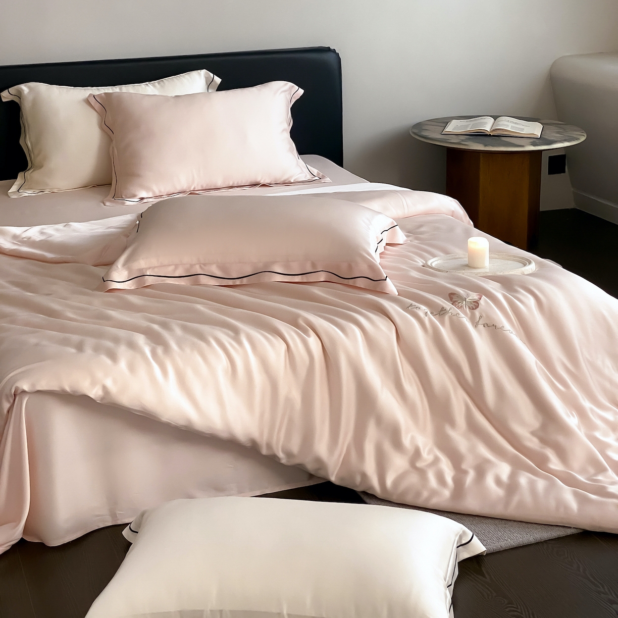 91家纺网 家纺一手货源 找家纺 （总）FORTWO家纺原创设计（FOR TWO家纺） 2026新款兰精天丝绣花床单单床单床单单件