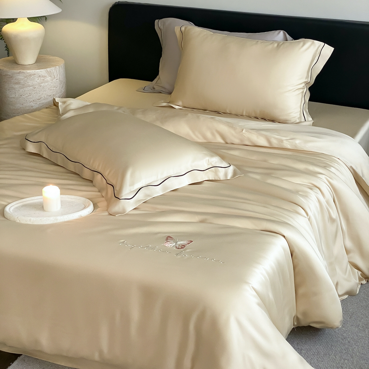 91家纺网 家纺一手货源 找家纺 （总）FORTWO家纺原创设计（FOR TWO家纺） 2026新款兰精天丝绣花床单单床单床单单件