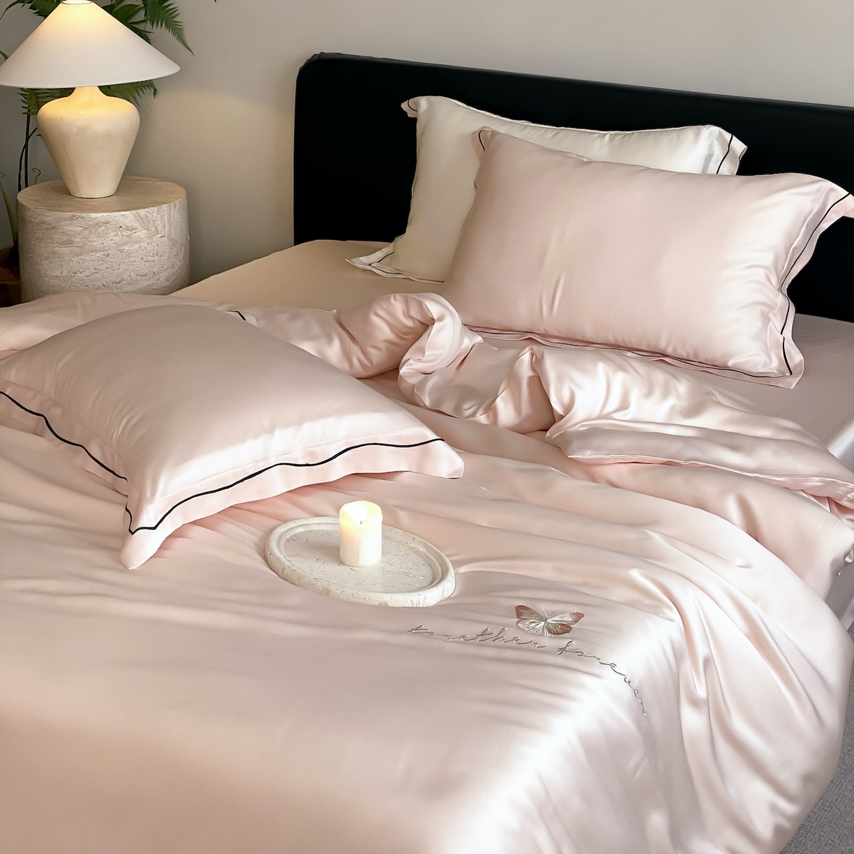 91家纺网 家纺一手货源 找家纺 （总）FORTWO家纺原创设计（FOR TWO家纺） 2026新款兰精天丝绣花床单单床单床单单件