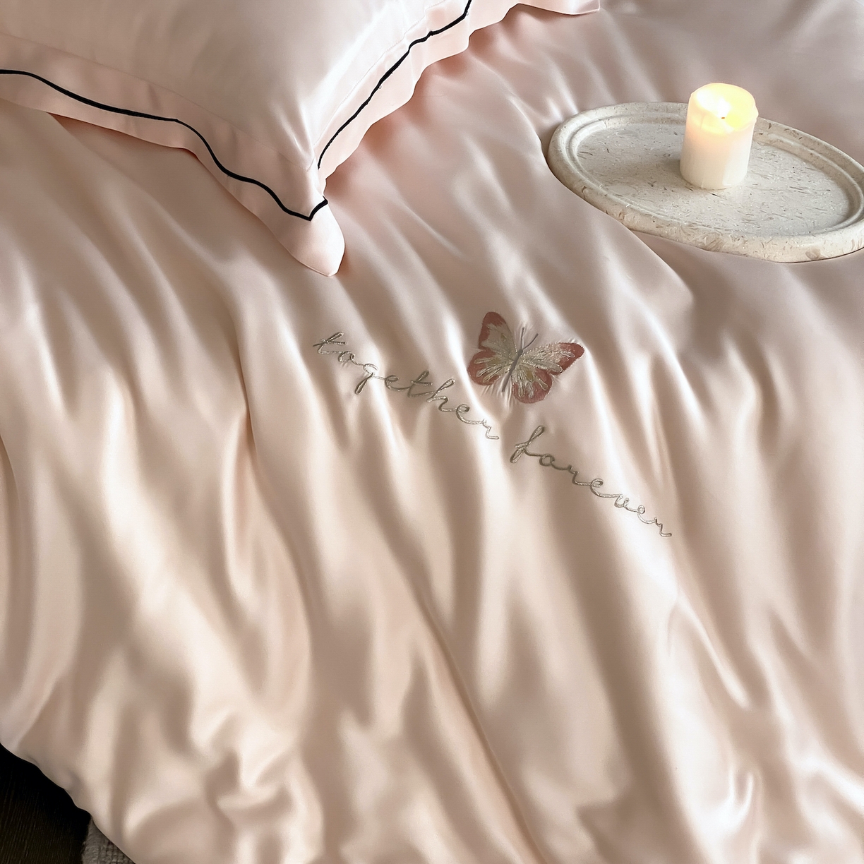 91家纺网 家纺一手货源 找家纺 （总）FORTWO家纺原创设计（FOR TWO家纺） 2026新款兰精天丝绣花床单单床单床单单件