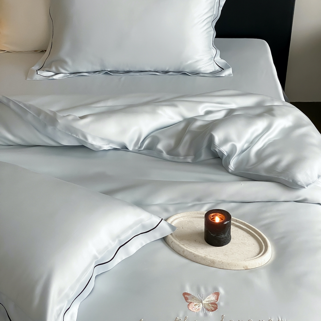 91家纺网 家纺一手货源 找家纺 （总）FORTWO家纺原创设计（FOR TWO家纺） 2026新款兰精天丝绣花床笠单床笠床笠单件