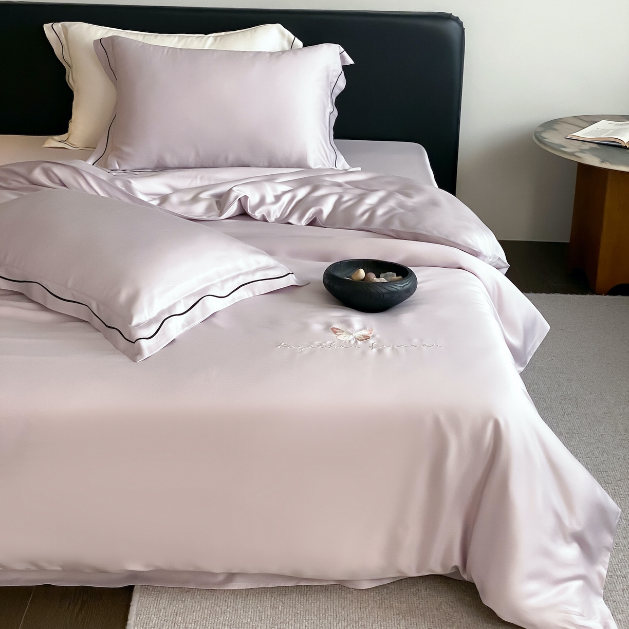 91家纺网 家纺一手货源 找家纺 （总）FORTWO家纺原创设计（FOR TWO家纺） 2026新款兰精天丝绣花四件套