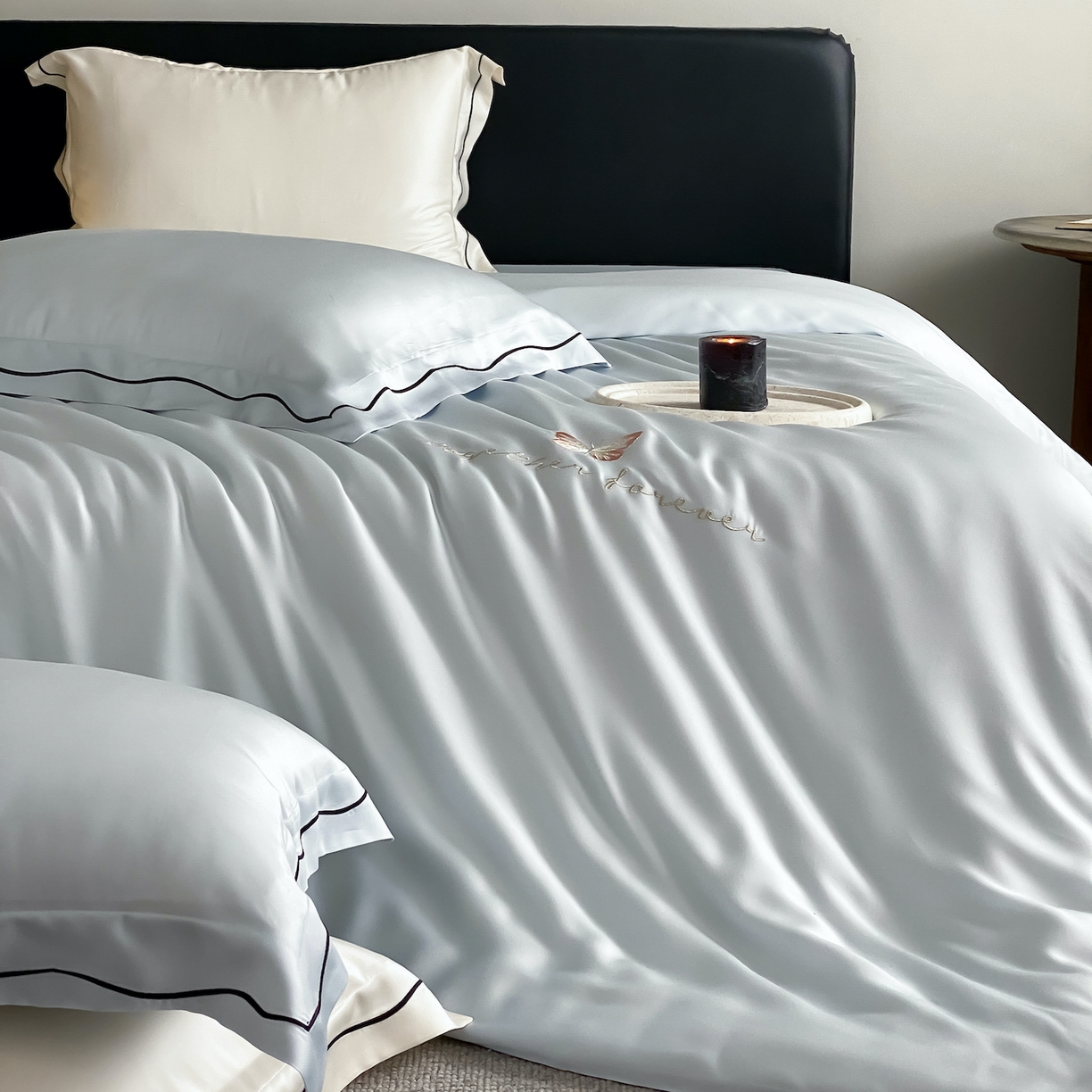 91家纺网 家纺一手货源 找家纺 （总）FORTWO家纺原创设计（FOR TWO家纺） 2026新款兰精天丝绣花四件套