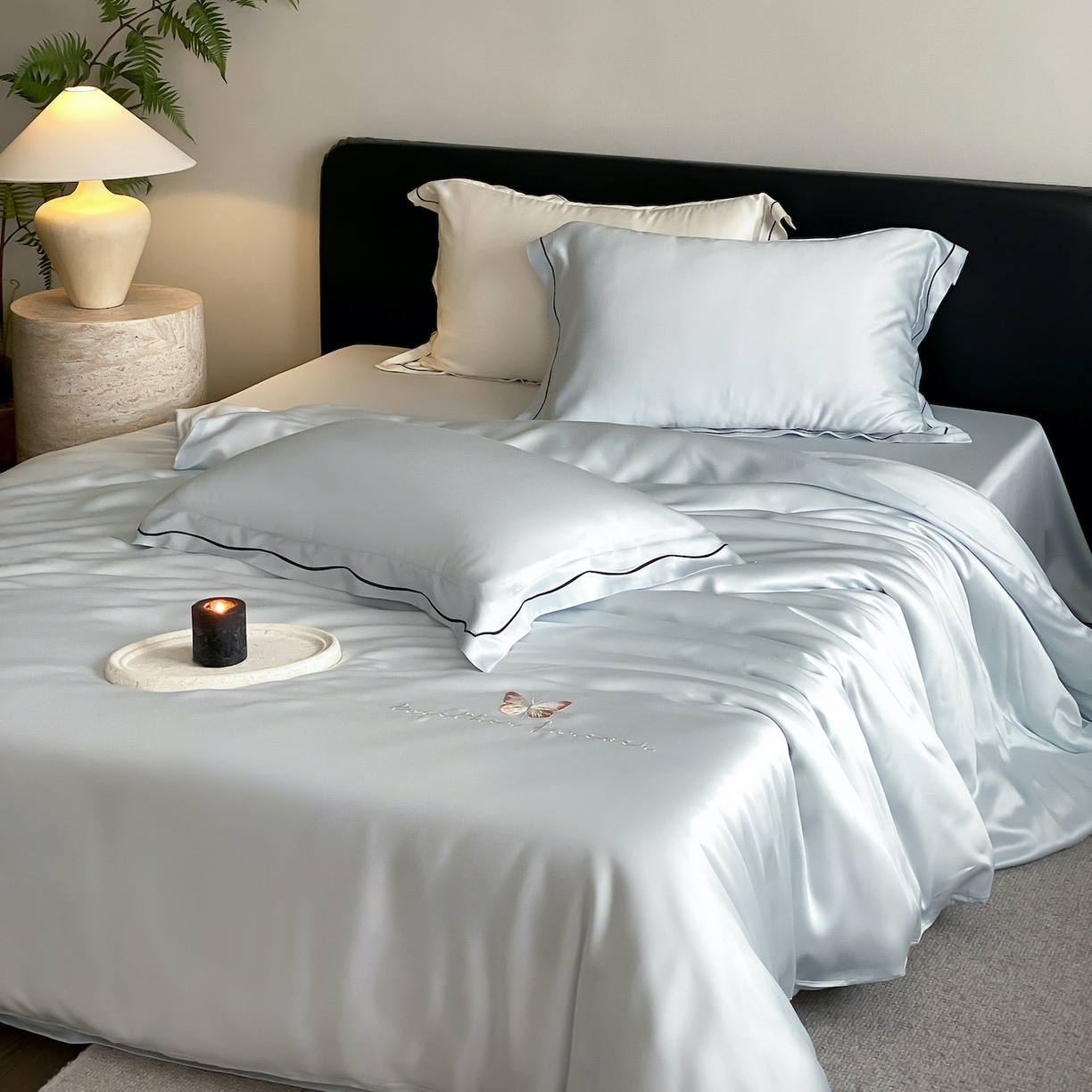 91家纺网 家纺一手货源 找家纺 （总）FORTWO家纺原创设计（FOR TWO家纺） 2026新款兰精天丝绣花四件套