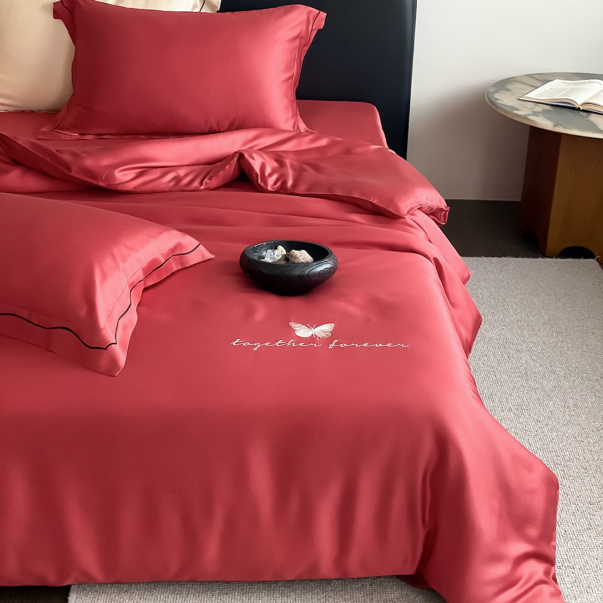 91家纺网 家纺一手货源 找家纺 （总）FORTWO家纺原创设计（FOR TWO家纺） 2026新款兰精天丝绣花四件套