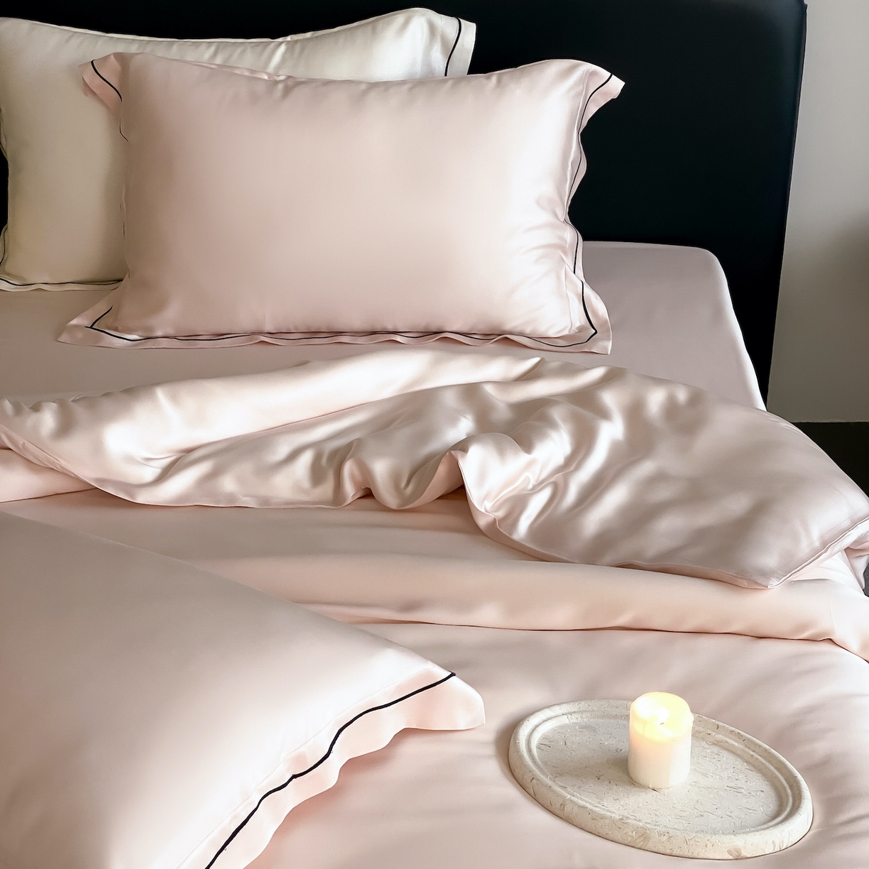 91家纺网 家纺一手货源 找家纺 FORTWO家纺原创设计（FOR TWO家纺） 2026新款兰精天丝绣花四件套 秘境-粉