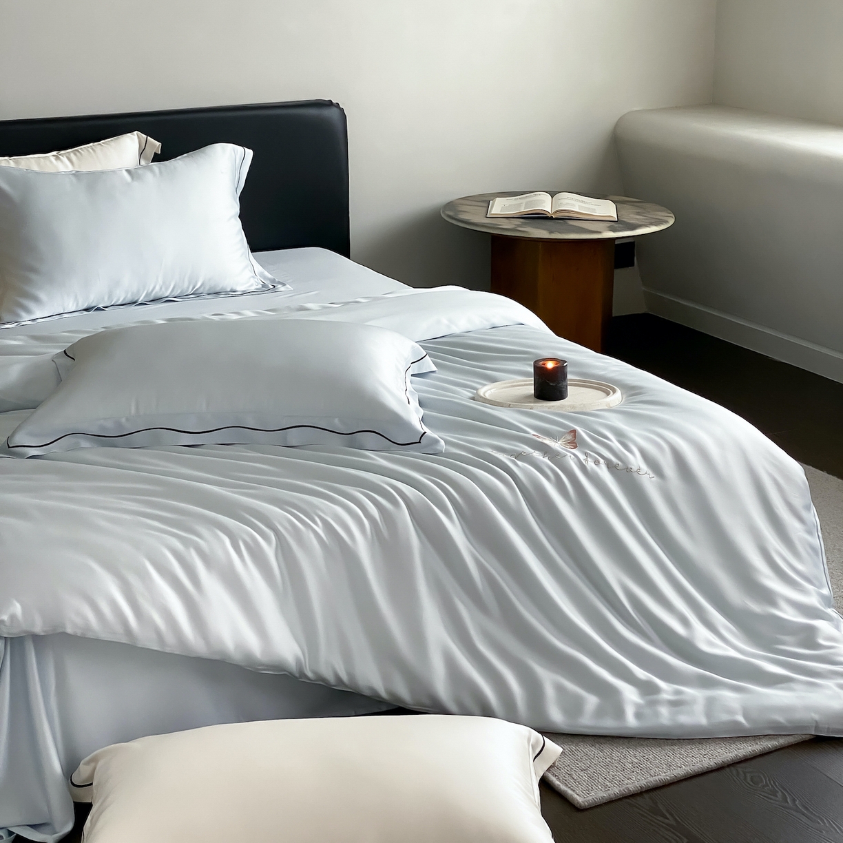 91家纺网 家纺一手货源 找家纺 （总）FORTWO家纺原创设计（FOR TWO家纺） 2026新款兰精天丝绣花四件套