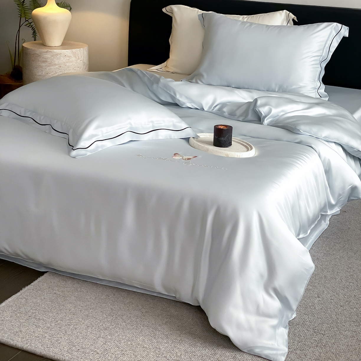 91家纺网 家纺一手货源 找家纺 （总）FORTWO家纺原创设计（FOR TWO家纺） 2026新款兰精天丝绣花四件套