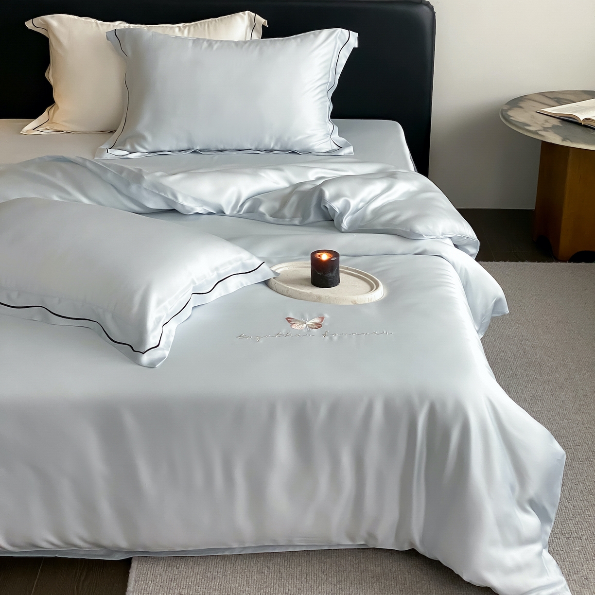 91家纺网 家纺一手货源 找家纺 （总）FORTWO家纺原创设计（FOR TWO家纺） 2026新款兰精天丝绣花四件套