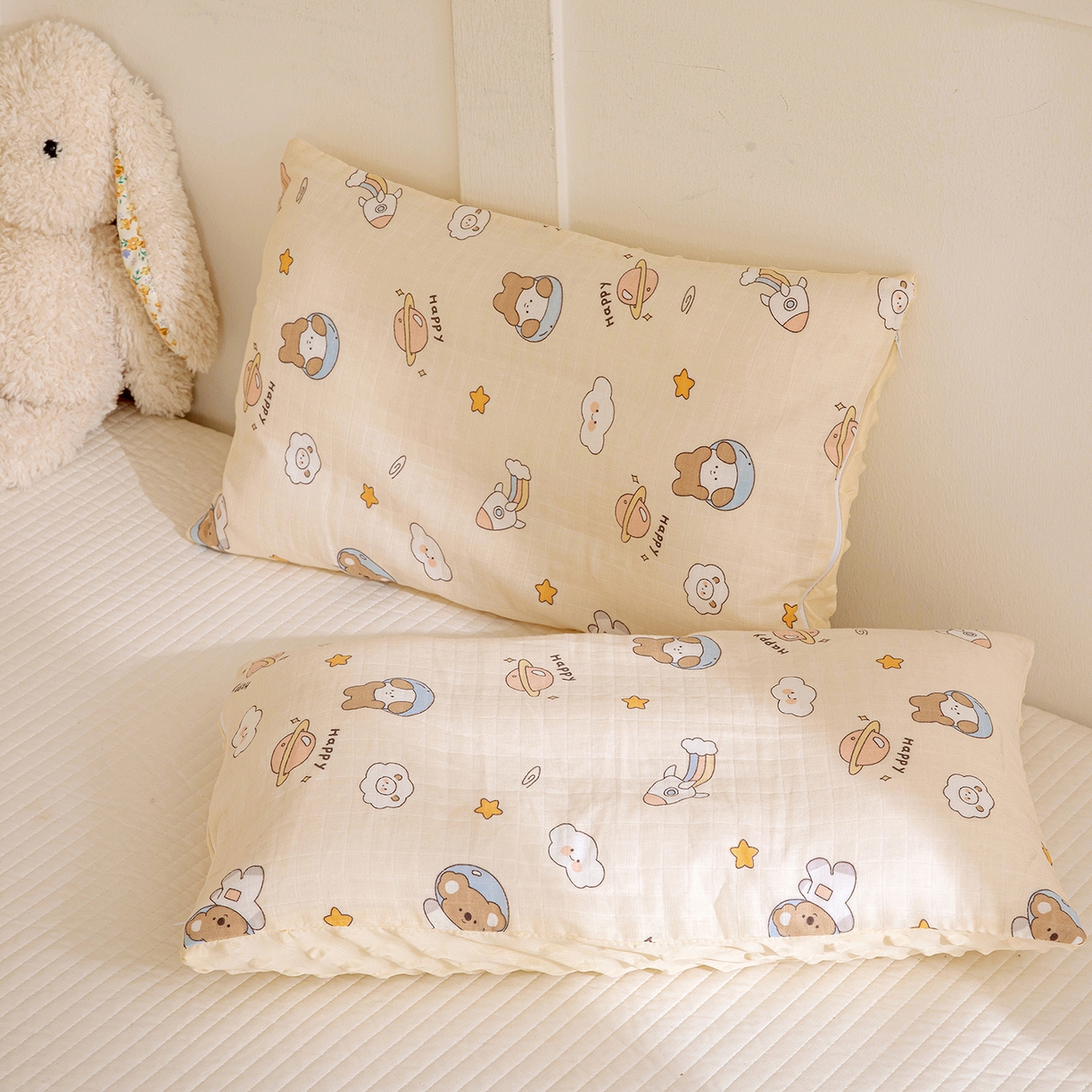 91家纺网 家纺一手货源 找家纺 十九色 2026春夏新款全棉华夫格纱布凉感防踢被拥抱被夏被夏凉被空调被 遨游太空