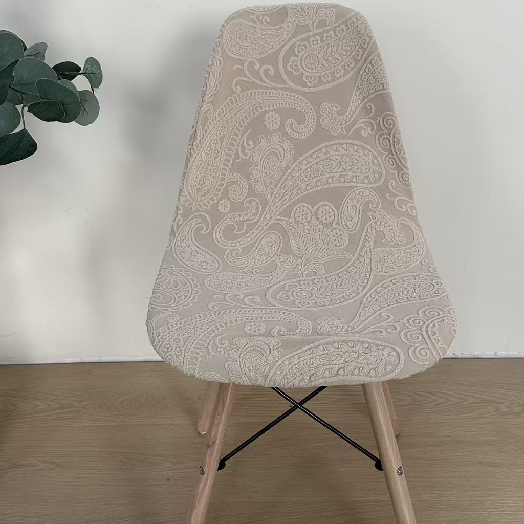 91家纺网 家纺一手货源 找家纺 逐日沙发套 2026新款外贸新款小弧形-贝壳椅套 古罗卡其