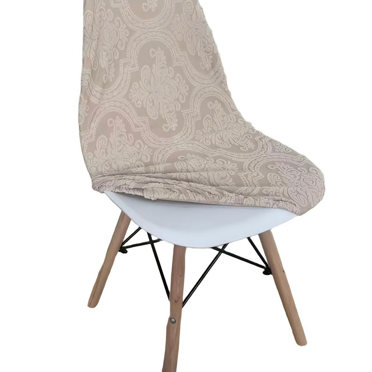 91家纺网 家纺一手货源 找家纺 逐日沙发套 2026新款外贸新款小弧形-贝壳椅套 欧艺卡其