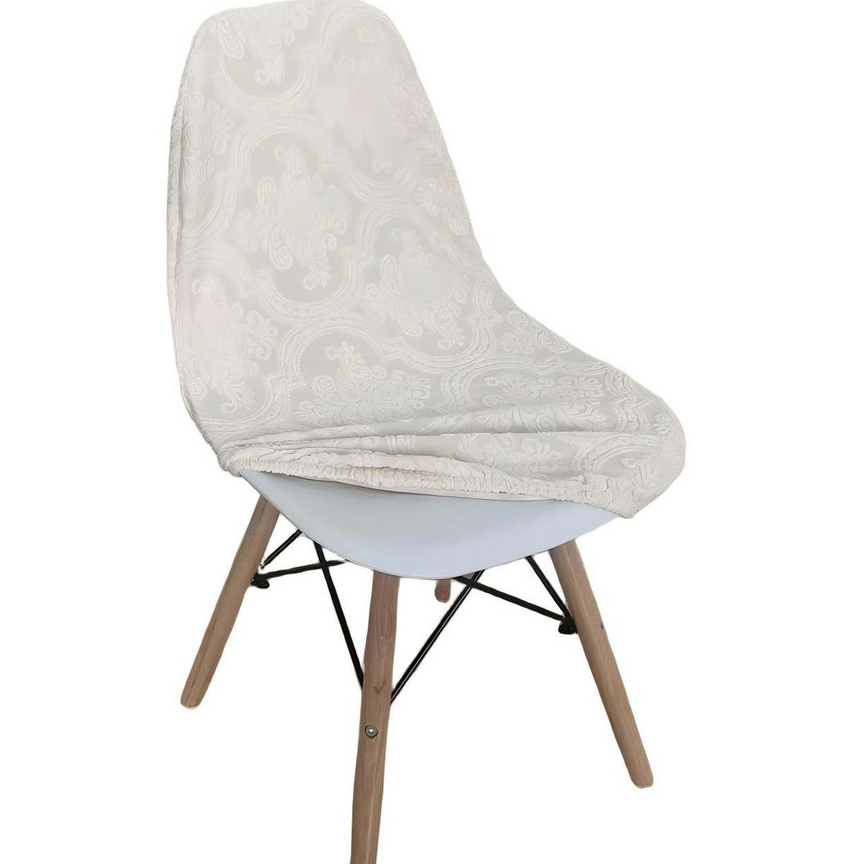 91家纺网 家纺一手货源 找家纺 逐日沙发套 2026新款外贸新款小弧形-贝壳椅套 欧艺米白