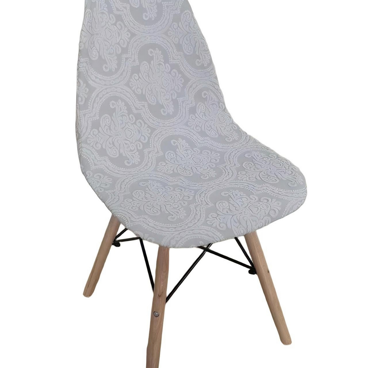 91家纺网 家纺一手货源 找家纺 逐日沙发套 2026新款外贸新款小弧形-贝壳椅套 欧艺浅灰