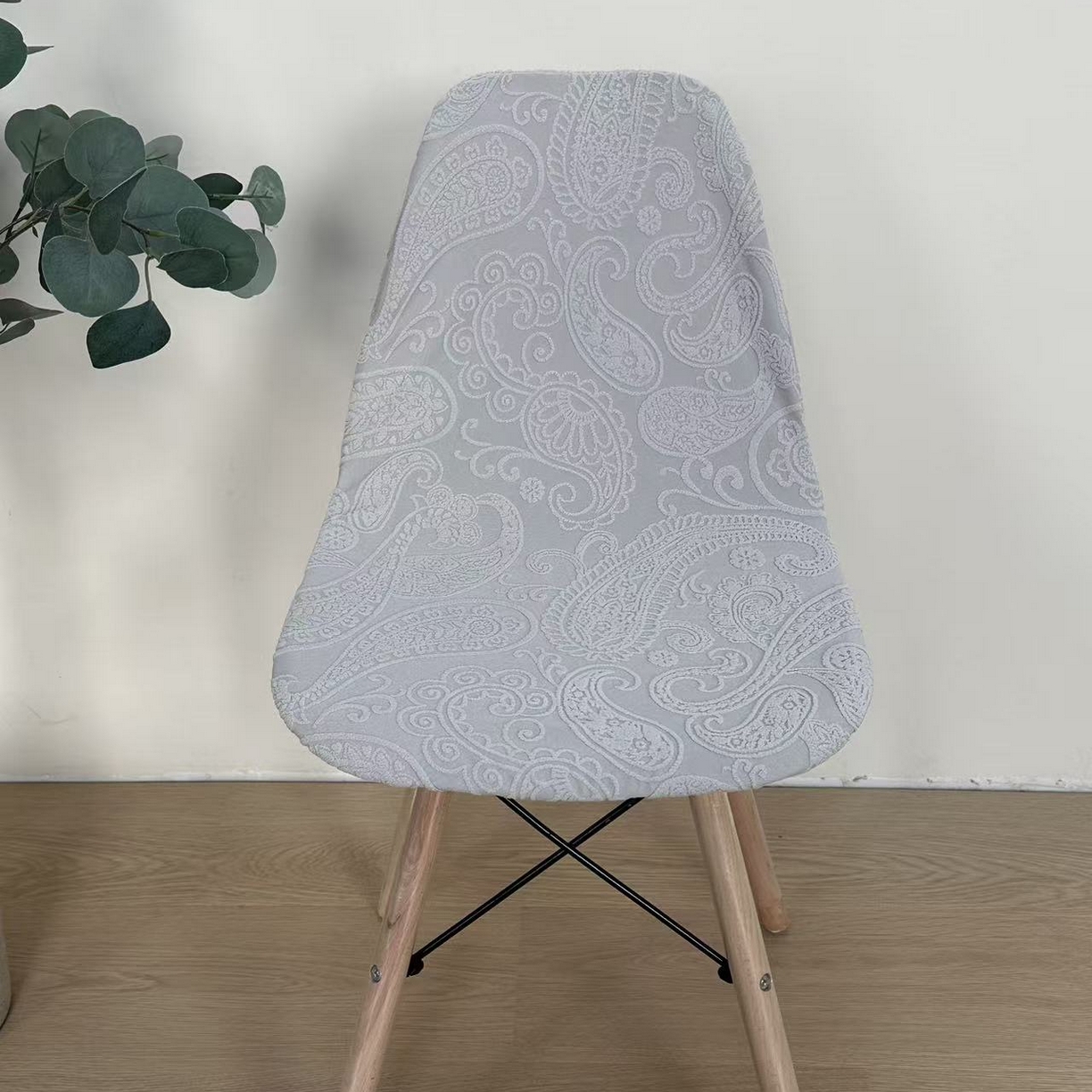 91家纺网 家纺一手货源 找家纺 逐日沙发套 2026新款外贸新款小弧形-贝壳椅套 古罗浅灰