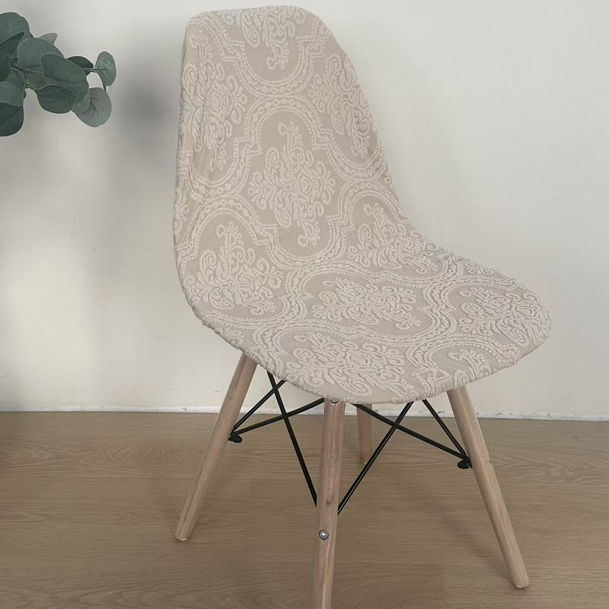 91家纺网 家纺一手货源 找家纺 逐日沙发套 2026新款外贸新款小弧形-贝壳椅套 欧艺卡其