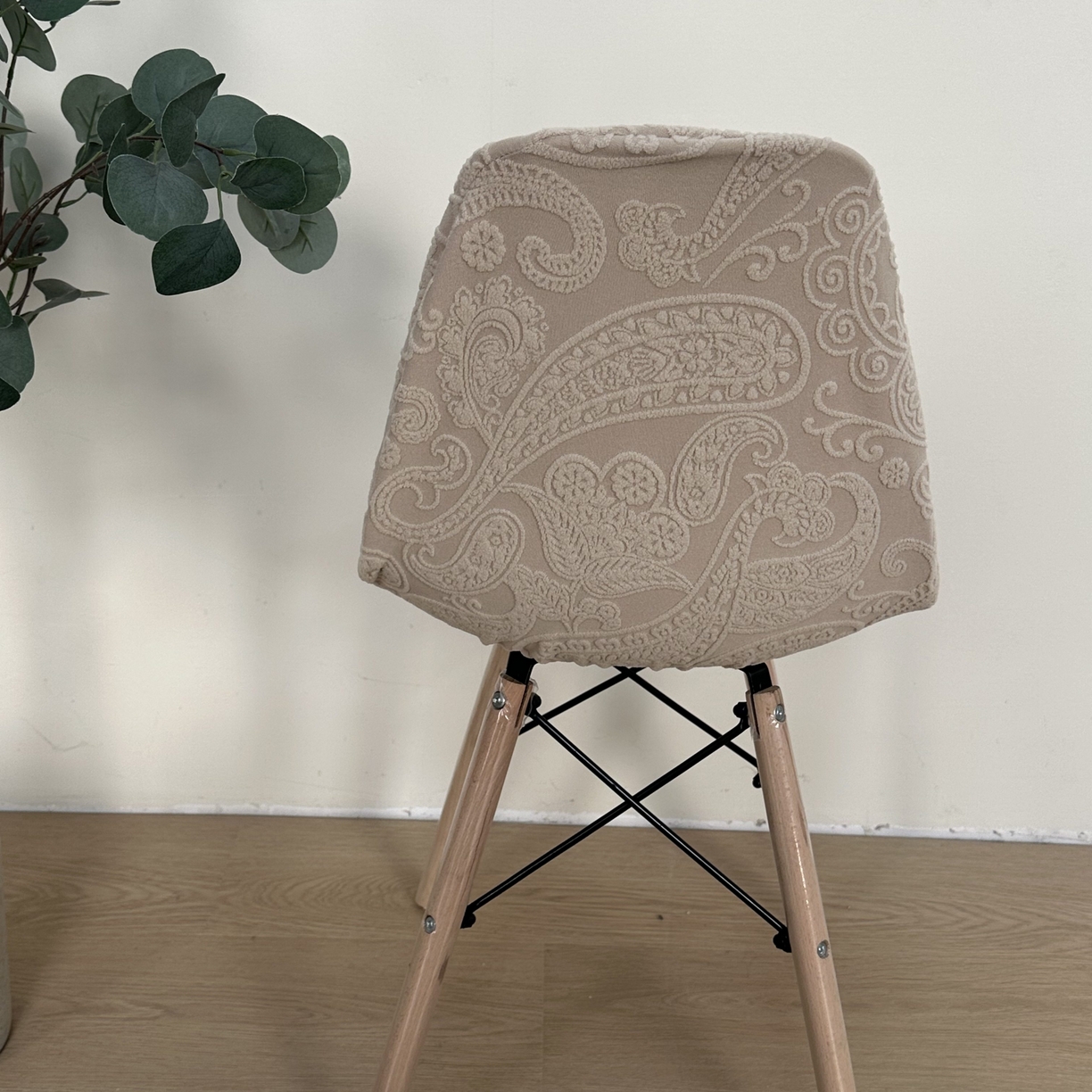 91家纺网 家纺一手货源 找家纺 逐日沙发套 2026新款外贸新款小弧形-贝壳椅套 古罗卡其