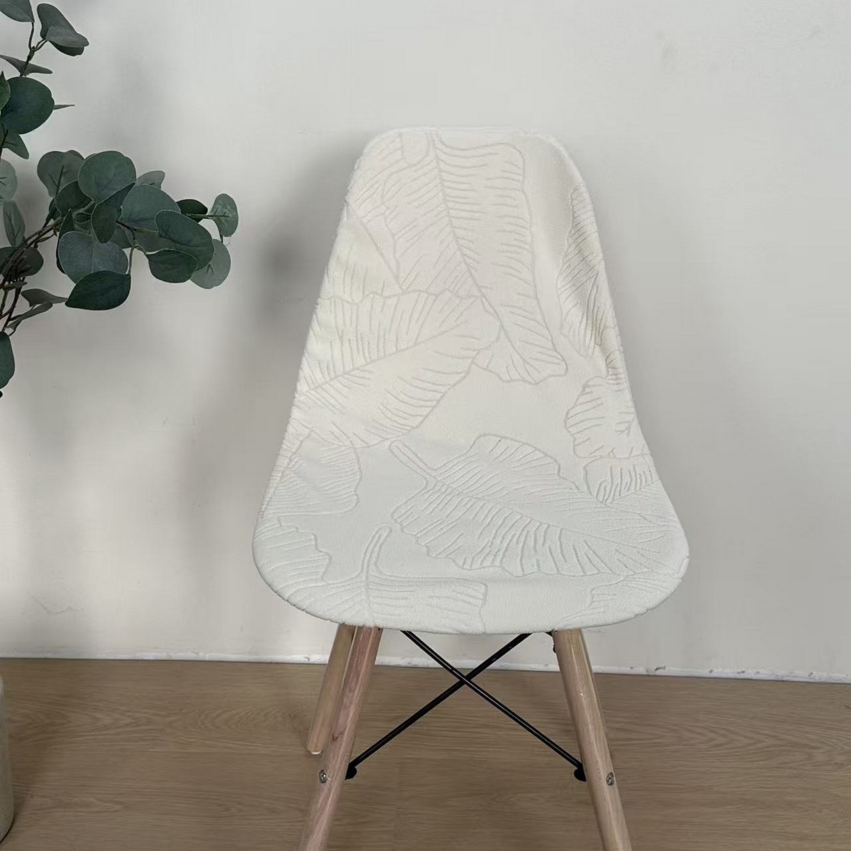 91家纺网 家纺一手货源 找家纺 逐日沙发套 2026新款外贸新款小弧形-贝壳椅套 叶沙米白