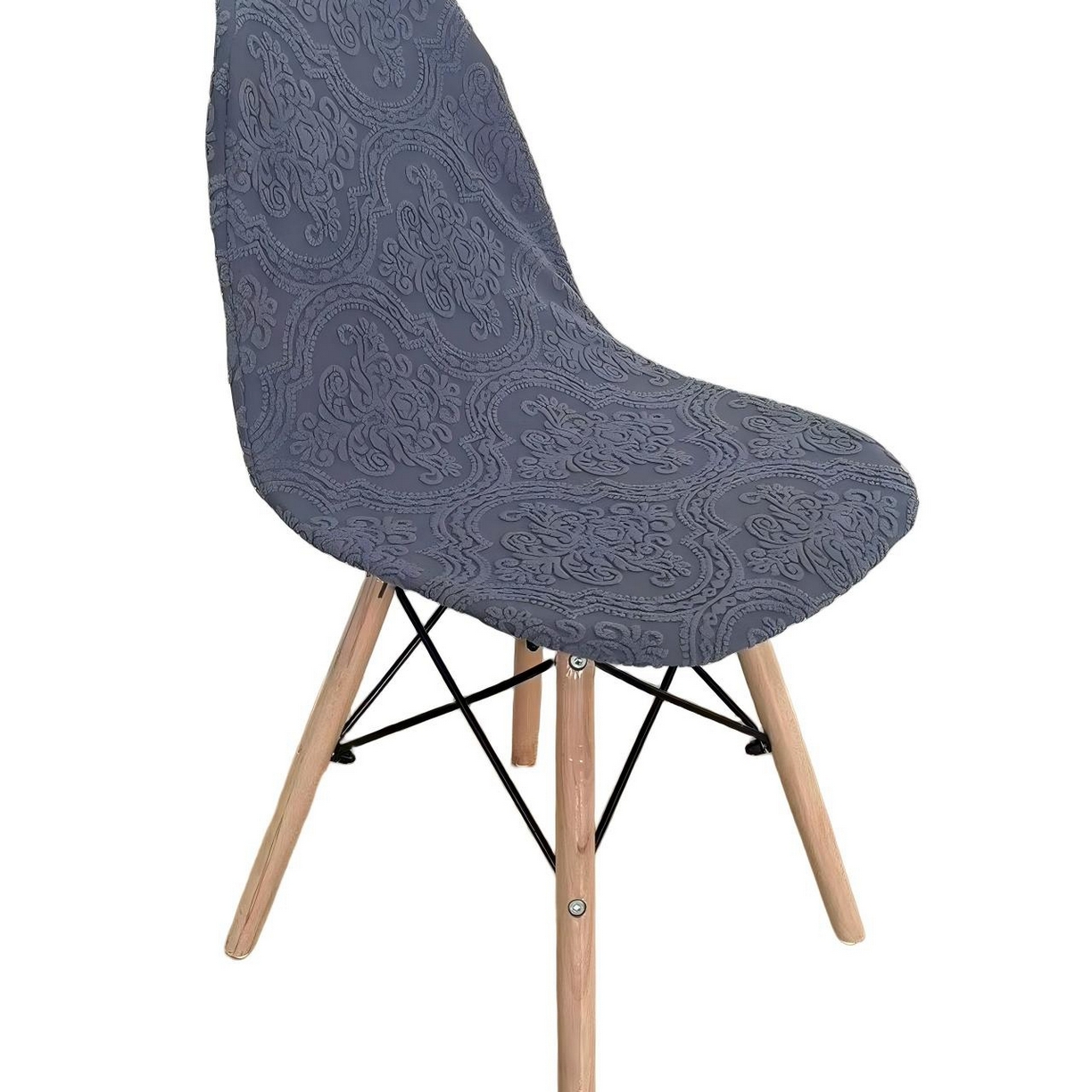 91家纺网 家纺一手货源 找家纺 逐日沙发套 2026新款外贸新款小弧形-贝壳椅套 欧艺深灰