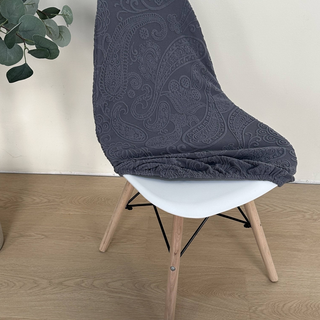 91家纺网 家纺一手货源 找家纺 逐日沙发套 2026新款外贸新款小弧形-贝壳椅套 古罗深灰