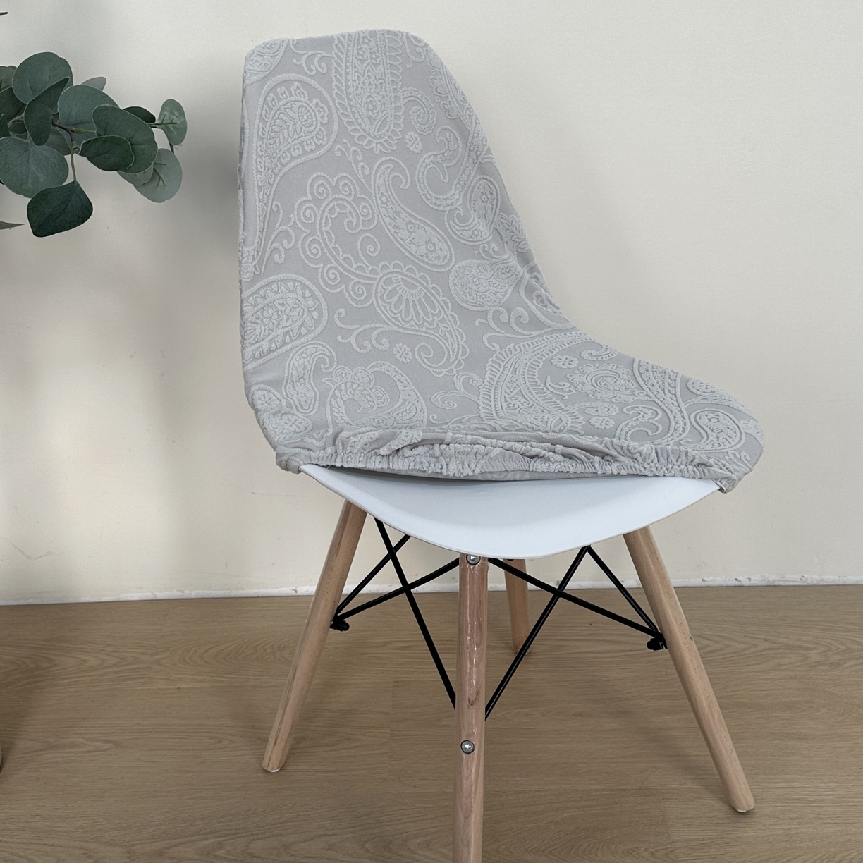 91家纺网 家纺一手货源 找家纺 逐日沙发套 2026新款外贸新款小弧形-贝壳椅套 古罗浅灰