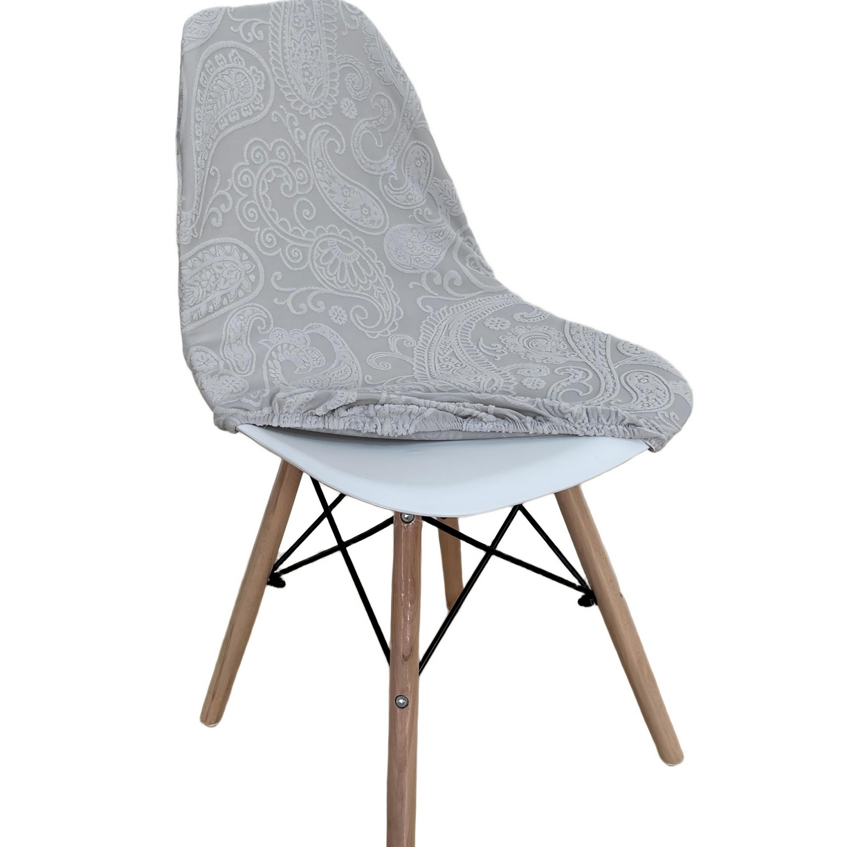 91家纺网 家纺一手货源 找家纺 逐日沙发套 2026新款外贸新款小弧形-贝壳椅套 古罗浅灰