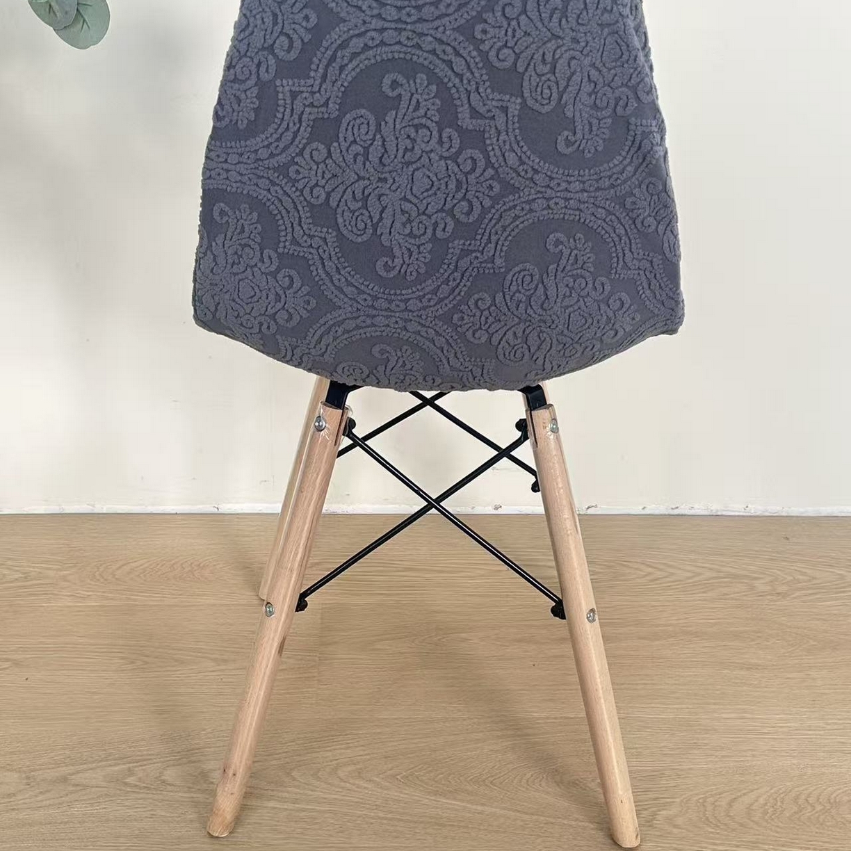 91家纺网 家纺一手货源 找家纺 逐日沙发套 2026新款外贸新款小弧形-贝壳椅套 欧艺深灰