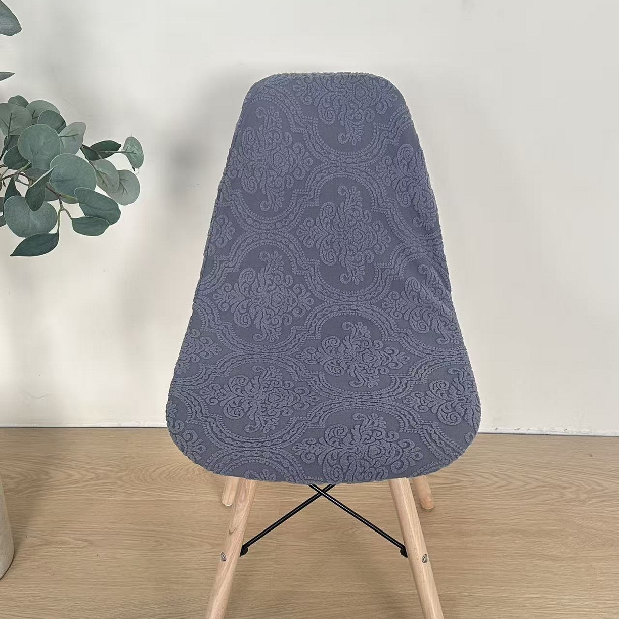 91家纺网 家纺一手货源 找家纺 逐日沙发套 2026新款外贸新款小弧形-贝壳椅套 欧艺深灰