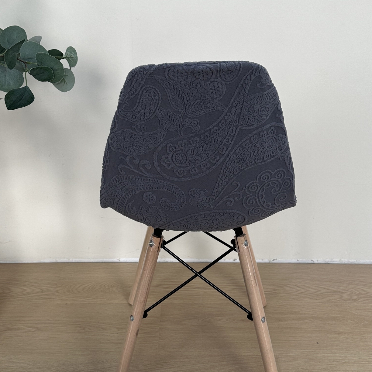 91家纺网 家纺一手货源 找家纺 逐日沙发套 2026新款外贸新款小弧形-贝壳椅套 古罗深灰