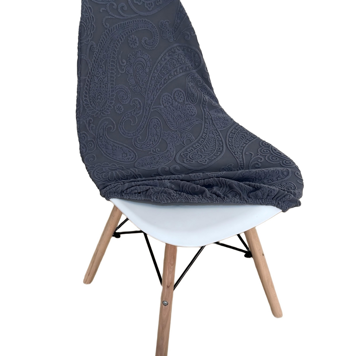 91家纺网 家纺一手货源 找家纺 逐日沙发套 2026新款外贸新款小弧形-贝壳椅套 古罗深灰