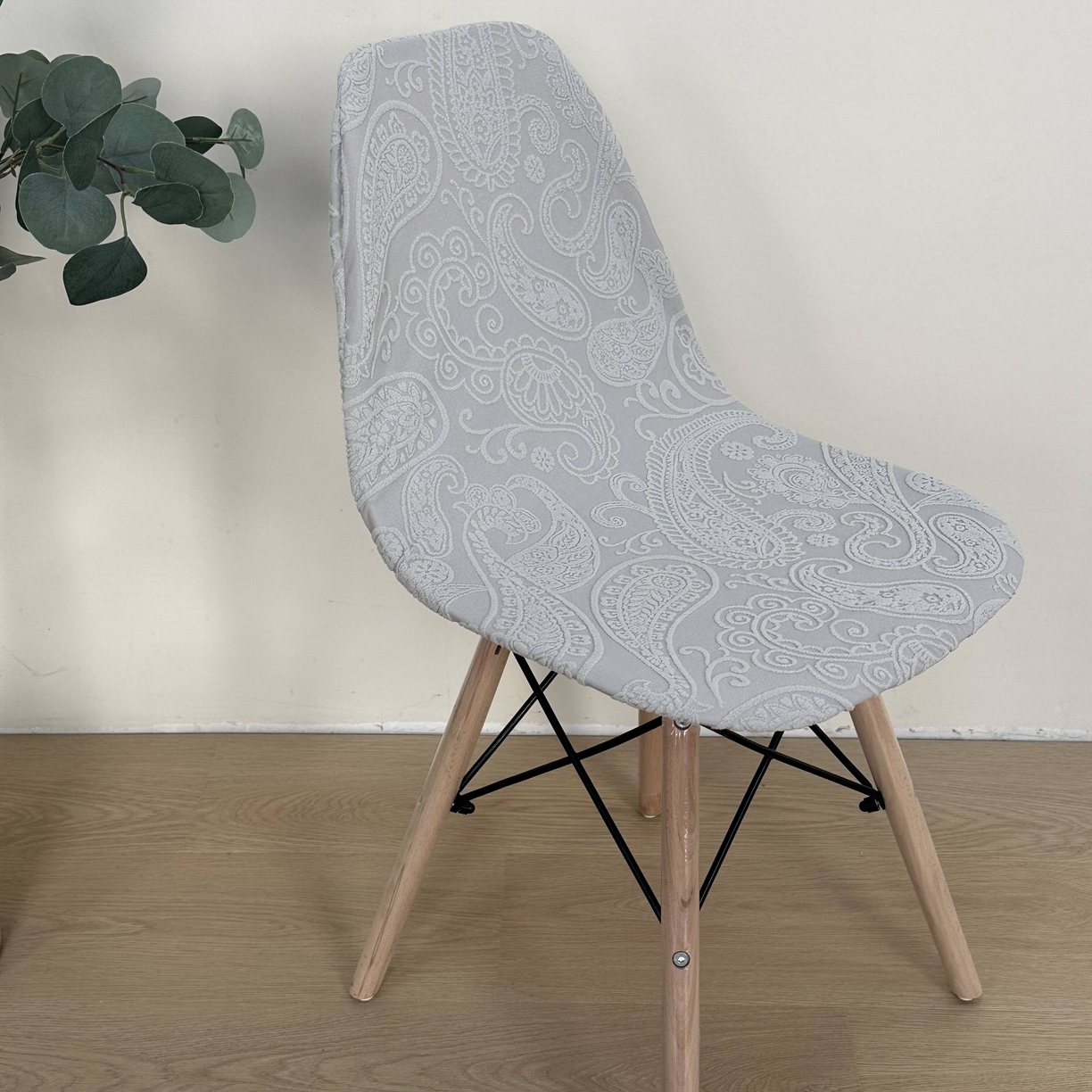 91家纺网 家纺一手货源 找家纺 逐日沙发套 2026新款外贸新款小弧形-贝壳椅套 古罗浅灰