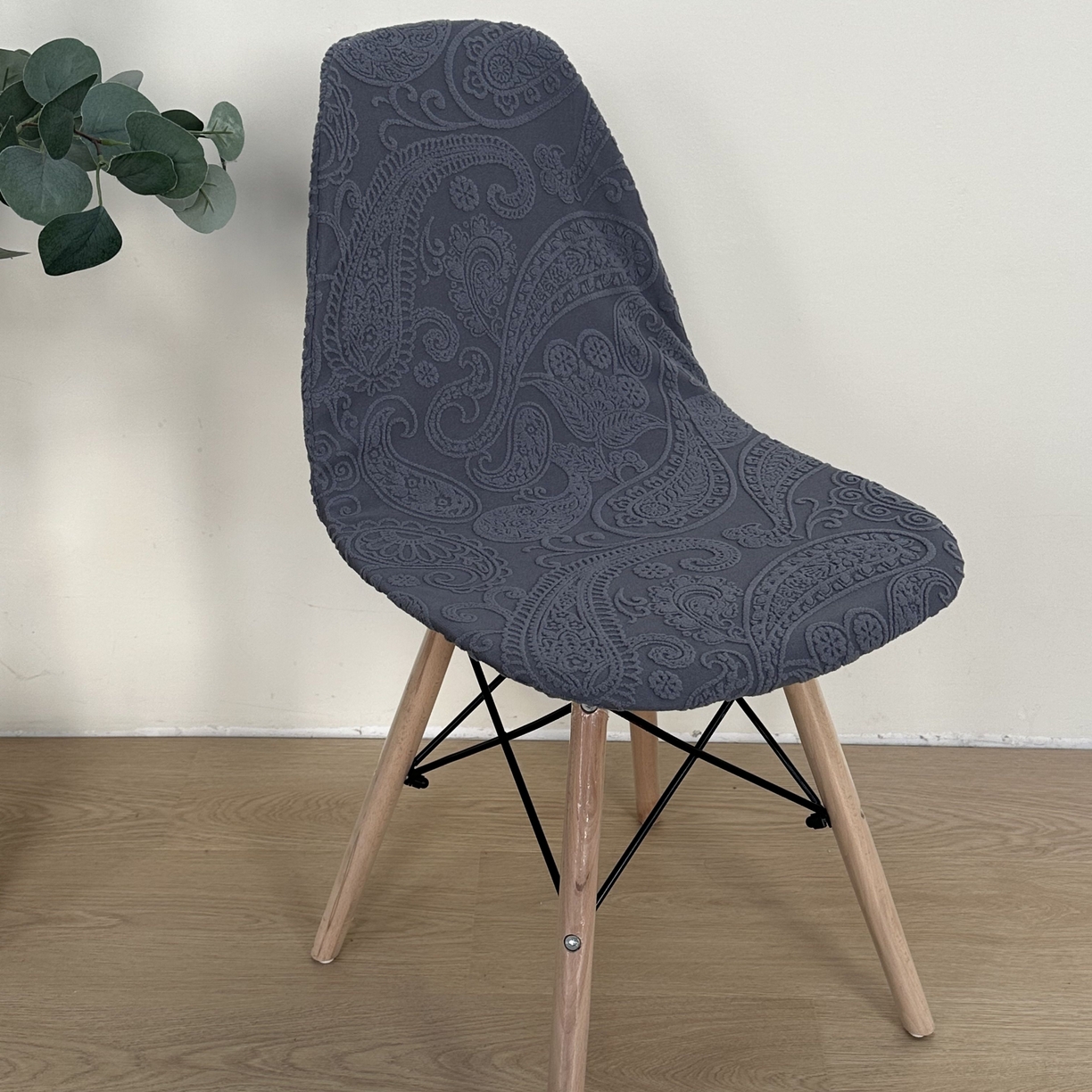 91家纺网 家纺一手货源 找家纺 逐日沙发套 2026新款外贸新款小弧形-贝壳椅套 古罗深灰