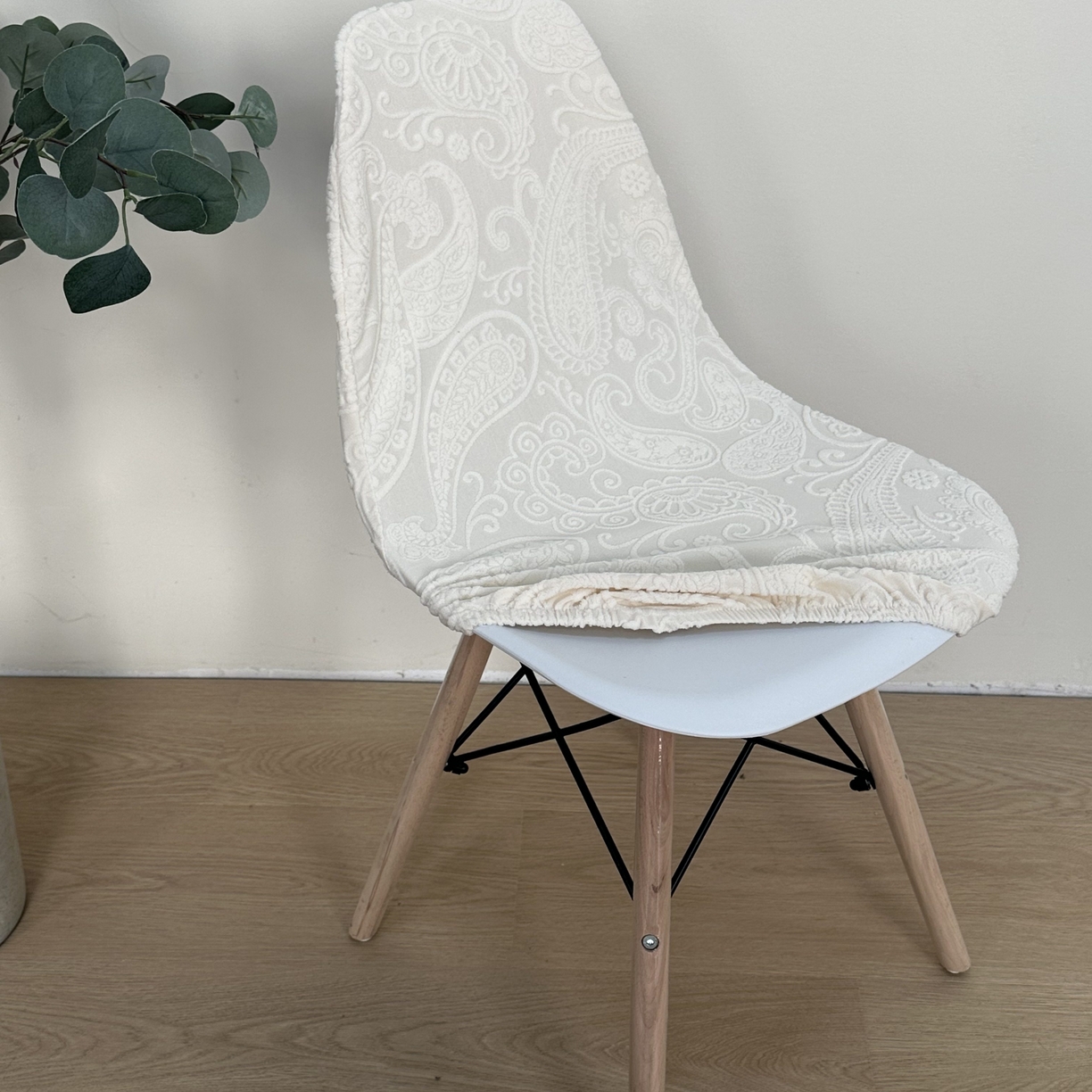 91家纺网 家纺一手货源 找家纺 逐日沙发套 2026新款外贸新款小弧形-贝壳椅套 古罗米白