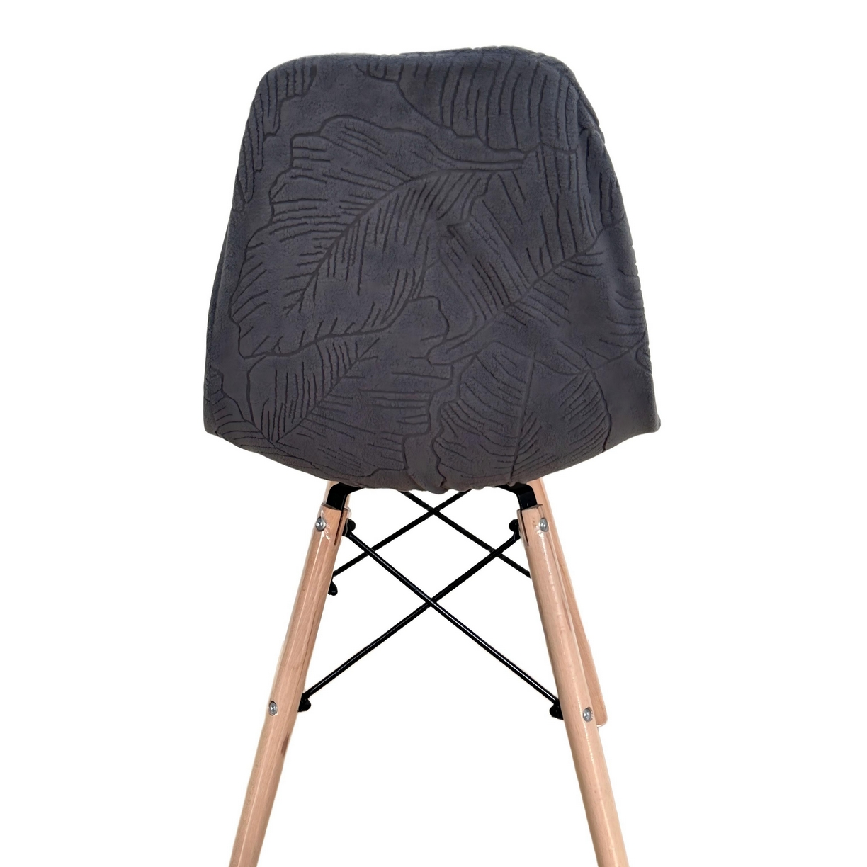 91家纺网 家纺一手货源 找家纺 逐日沙发套 2026新款外贸新款小弧形-贝壳椅套 叶沙深灰