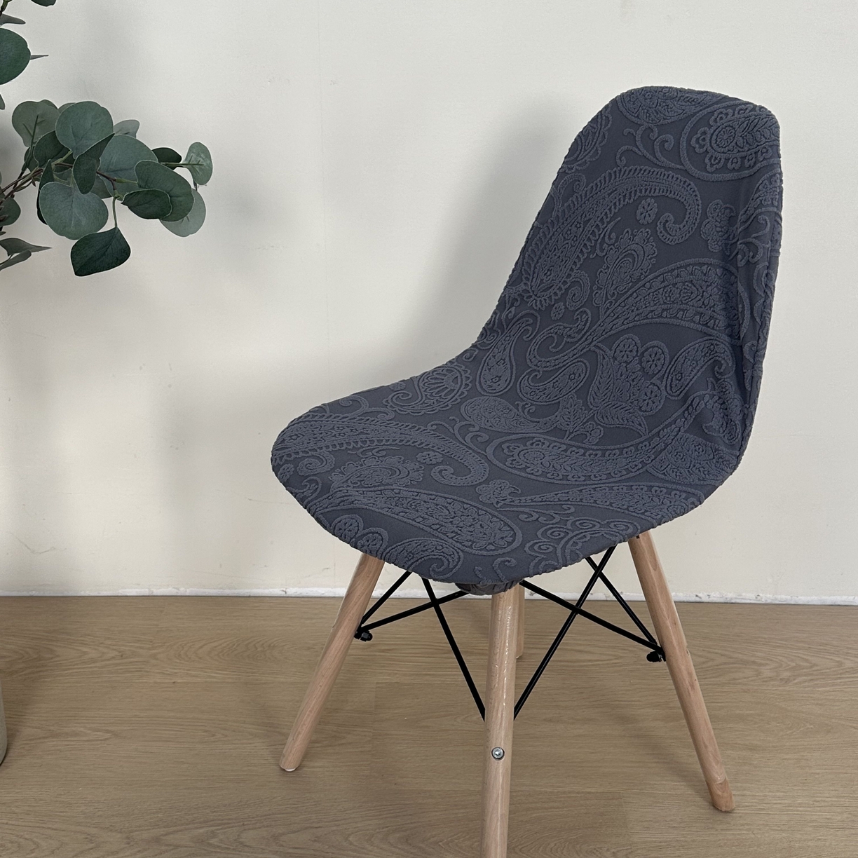 91家纺网 家纺一手货源 找家纺 逐日沙发套 2026新款外贸新款小弧形-贝壳椅套 古罗深灰